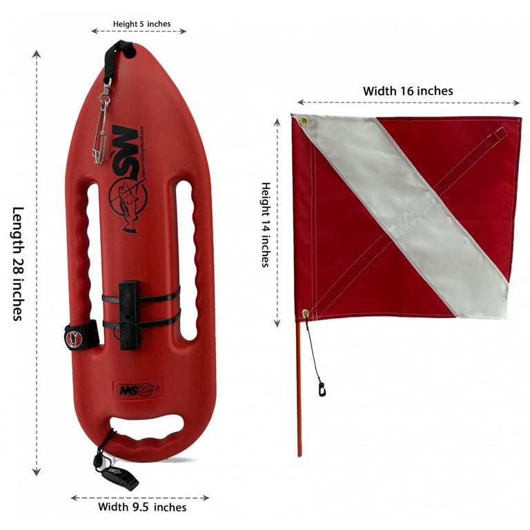 Spearfishing World Compact Lifeguard Float/Rescue Can Buoy 28 Long for Spearfishing and Scuba