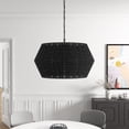thumbnail image 4 of Aiwen 6-Light Rattan Cage Black Pendant Light Retro Hand-Woven Industrial Ceiling Light, 4 of 9
