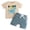 H15-Blue, variant on Toddler Baby Boy Summer Clothes 6 12 18 24 Months 2T Embroidery T-Shirt Shorts Sets Casual Truck Excavator Dinosaur Outfits