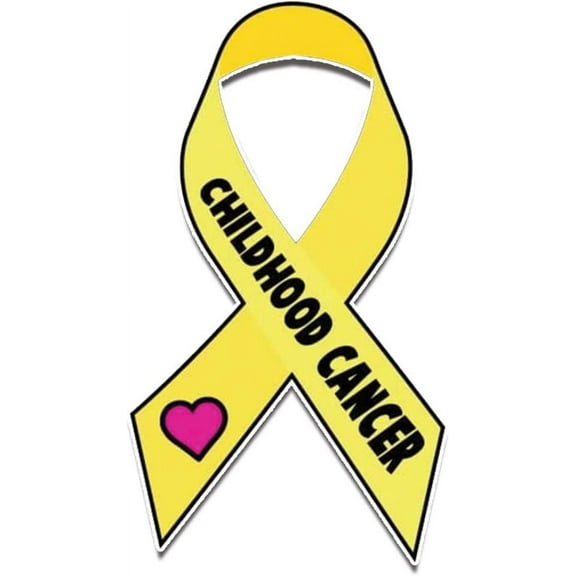 VictoryStore Yard Sign Decorations - Childhood Cancer Awareness Ribbon Yard Sign with Stakes (Large 35 Inch By 19 Inch)
