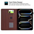 thumbnail image 2 of GSFY Case for 2024 iPad Pro 11 Inch 5th Generation (M4), Carbon Fiber Pattern Smart Premium PU Leather Wallet Stand Protective Shell Auto Sleep Wake for iPad Pro 11 5th Gen, Brown, 2 of 7