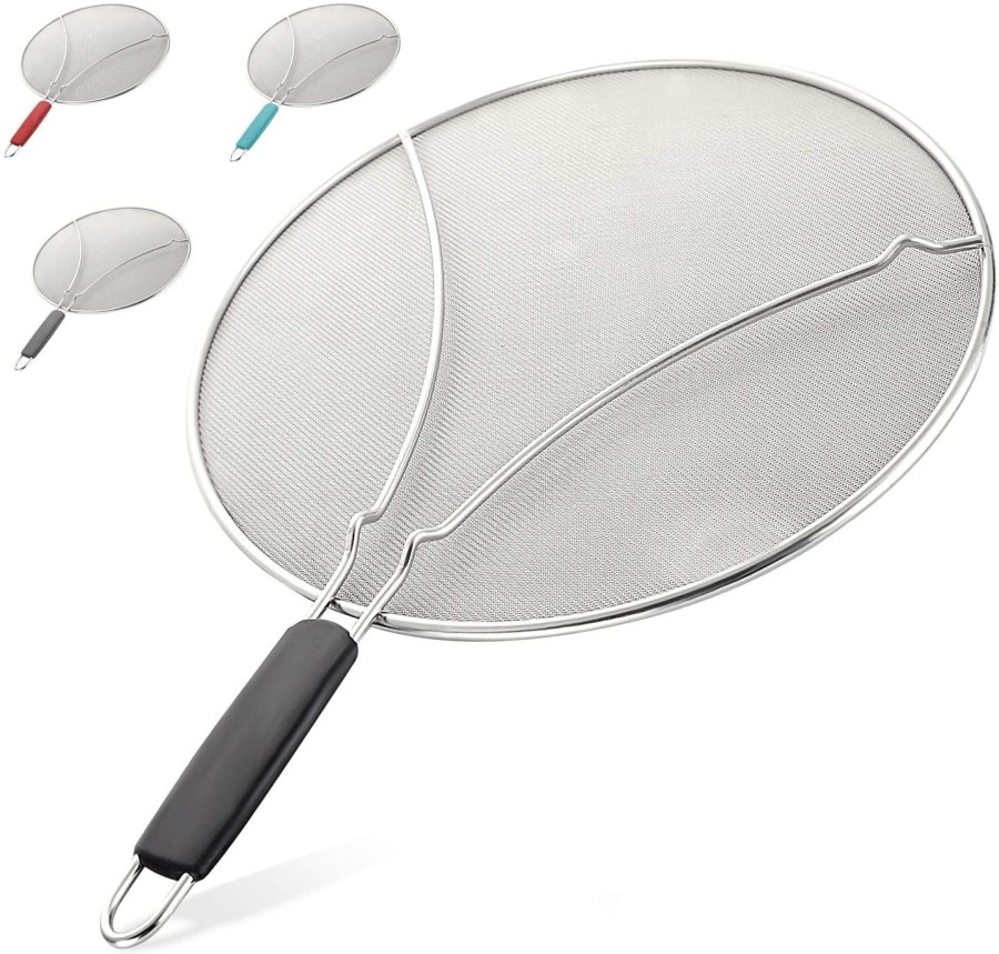 Zulay Kitchen Splatter Screen for Frying Pan - Stops Almost 100% of Hot Oil  Splash Guard Shield and Catcher Keeps Stove Pans Clean & Prevents Burns ...