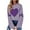 Purple, variant on Plus Size Sweater Tops On Seasonal Women's Loose Pullover Love Long Sleeve Sweater Black 10(XL)