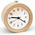 thumbnail image 1 of Battery Operated Alarm Clock, Wooden Alarm Clock, Analog Travel Alarm Clock, Luminous, Silent, Non-Ticking, with Snooze Function, Needle Clock, Ascen, 1 of 4