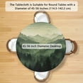 thumbnail image 2 of Round Fitted Tablecloth with Elastic Edge, Mountain Top Table Cover Waterproof Wipeable Table Cloths for Round Tables, Ideal for Picnic, Patio, Fits Tables up to Diameter, 2 of 7