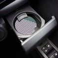 thumbnail image 3 of RYLABLUE Geometric Green Abstract Herringbone Pattern Set of 2 Car Coaster for Drinks, Absorbent Ceramic Stone Coasters Cup Mat with Cork Base for Home Kitchen Room Coffee Table Bar Decor, 3 of 5