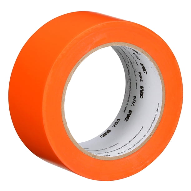 Cinta de vinilo 3M 764 de uso general, 5 cm x 33 m, color naranja