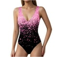 thumbnail image 6 of BUIGTTKLOP Womens Printed 1 Piece Swimsuit Sleeveless V Neck Swimsuit with Built in Bra Swimwear for Beach Wear, 6 of 6