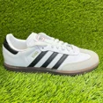 thumbnail image 1 of Adi - das Samba OG Mens Size 6 White Black Gum Athletic Leather Shoes Sneakers, 1 of 6