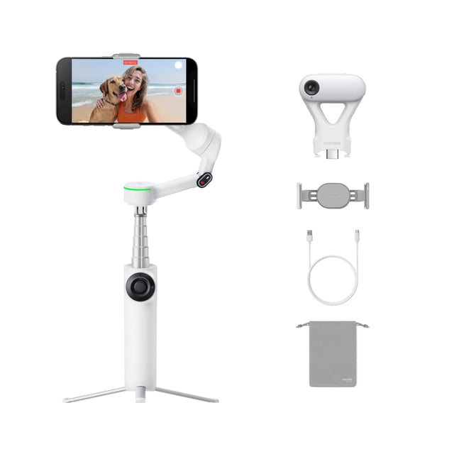 Gimbal para teléfono Insta360 Flow 2 Pro blanco con rastreador de inteligencia artificial