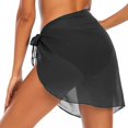 thumbnail image 3 of Womens Short Sarongs Beach Wrap Sheer Bikini Wraps Chiffon Cover Ups for Swimwear, 3 of 6