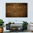 thumbnail image 6 of Elephant Stock Egyptian Hieroglyph Wall Art - Horizontal Canvas Wall Art - Hallway Wall Decor - Education Canvas - Brown And Beige Decor - 51" x 34", 6 of 6