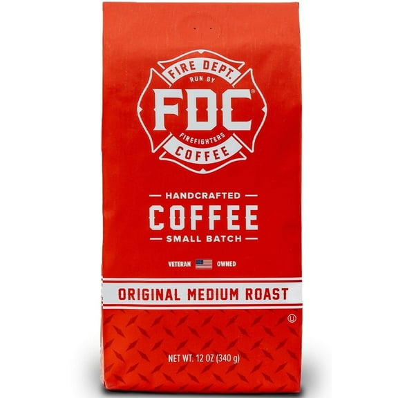Fire Department Coffee Original Medium Roast Premium Whole Bean Coffee, 12 oz