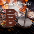 thumbnail image 3 of 5.5 inch Burger Smasher, Food-Grade Stainless Steel Non-Stick Round Press For Hamburger, 3 of 9