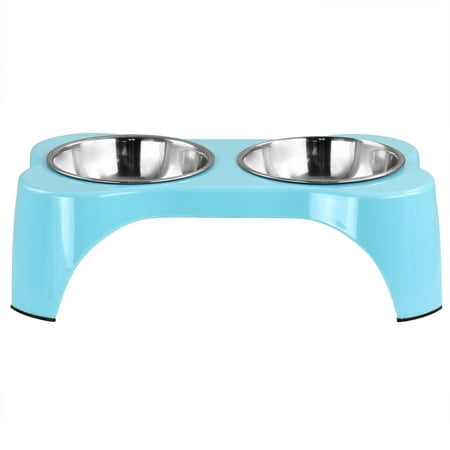 UPC: 0085081455772 | Gibson Home Bow Wow Meow 3 Piece Elevated Pet Bowl Dinner Set in Teal