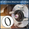 thumbnail image 2 of 82.1mm to 76.1mm Car Wheel Hub Centric Rings Black Polycarbonate Wheels Center Shaft Shock Absorbing Hubrings 4 Pcs, 2 of 7