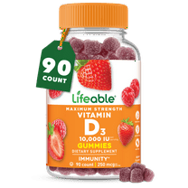 Lifeable Vitamin D - 10,000 IU - 90 Gummies