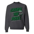 thumbnail image 2 of Wild Bobby Grease the Poles Broad Street Philadelphia Football Sports Unisex Crewneck Graphic Sweatshirt, Charcoal, Small, 2 of 5