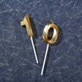 thumbnail image 2 of Bougies d'Anniversaire 10 Ans, Topper de Gâteau Chiffre 10 Doré pour Décorations de Fête d'Anniversaire, 2 of 5
