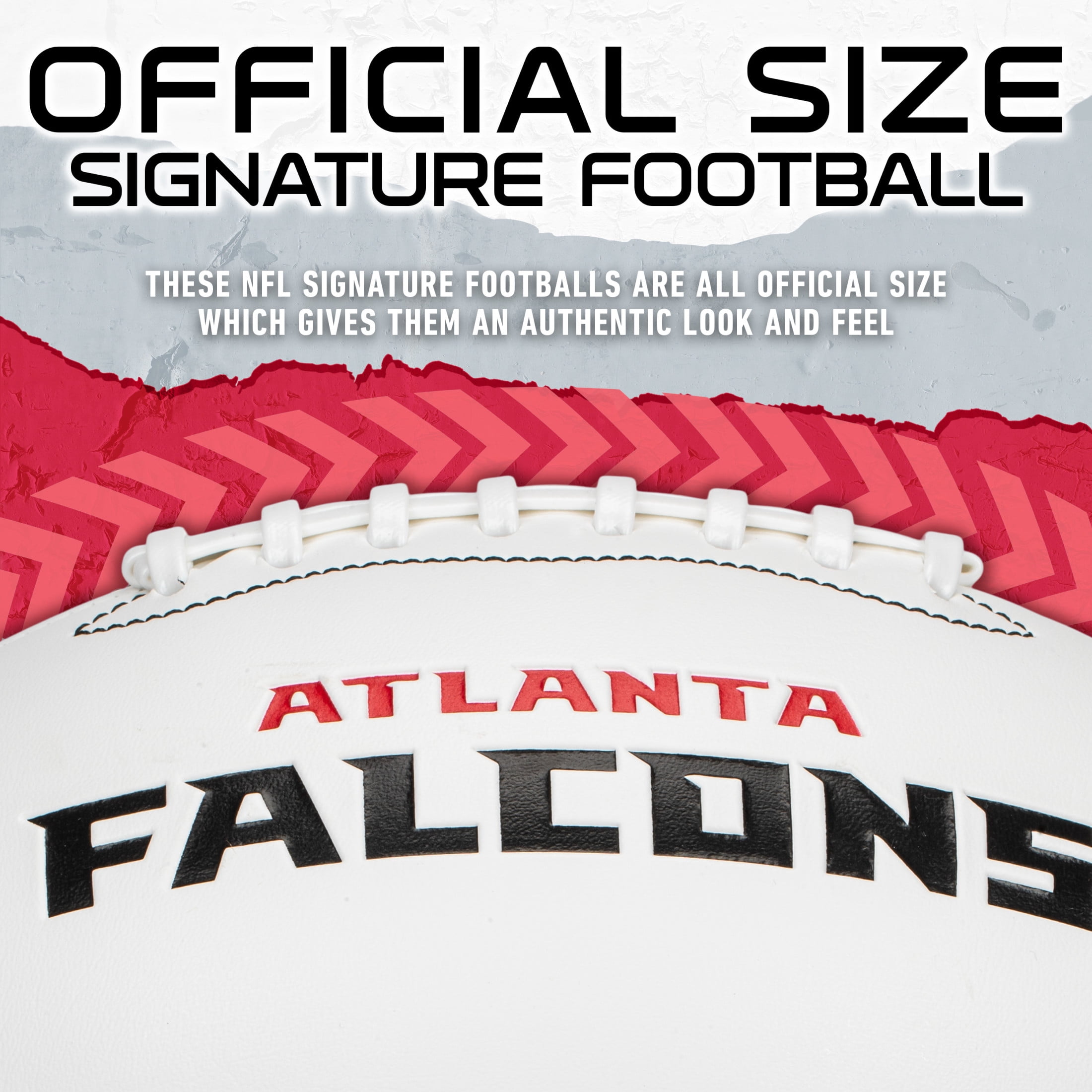 Franklin Sports NFL Atlanta Falcons Autograph Football - Official Size White Panel Souvenir Football for Autographs + Signatures - NFL Team Fan Shop Memorabilia Football for Display