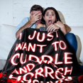 thumbnail image 4 of Horror Movie Gifts Christmas Horror Movie Blanket 50"x60" Throw Blanket Scary Nightmare Plush Warm Black Red for Home Christmas Decor Sofa Couch Bed, 4 of 6