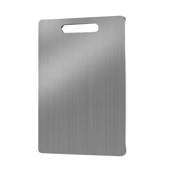 CASAFUN 304 Stainless Steel Cutting Boards for Kitchen, Large Cutting Board for Meat, Titanium Dishwasher Safe Reversible Double Sided Chopping Boards with Easy Grip Handle for Cooking
