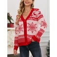 thumbnail image 3 of VENTELAN Classic Cardigan Ugly Christmas Sweaters for Women V Neck Button Down Sweater with Fun Patterns and Animals,S-2XL, 3 of 7