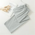 thumbnail image 2 of Seductiva Casual Pants for Women Cotton Plaid Pajamas Pants Women Wide Leg Jogger Pants Pj Bottoms Elastic Waist Pants Going Out Trousers Beach Pants Loose Fit, 2 of 3