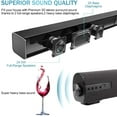 thumbnail image 3 of Sound Bar for TV Soundbar with Dual Built-in Subwoofer 15.8 Inch 3D Surround Sound for Home Theater Wired & Wireless Bluetooth 5.0 Audio Speaker for PC/Phone 3 Equalizer Modes, 3 of 7