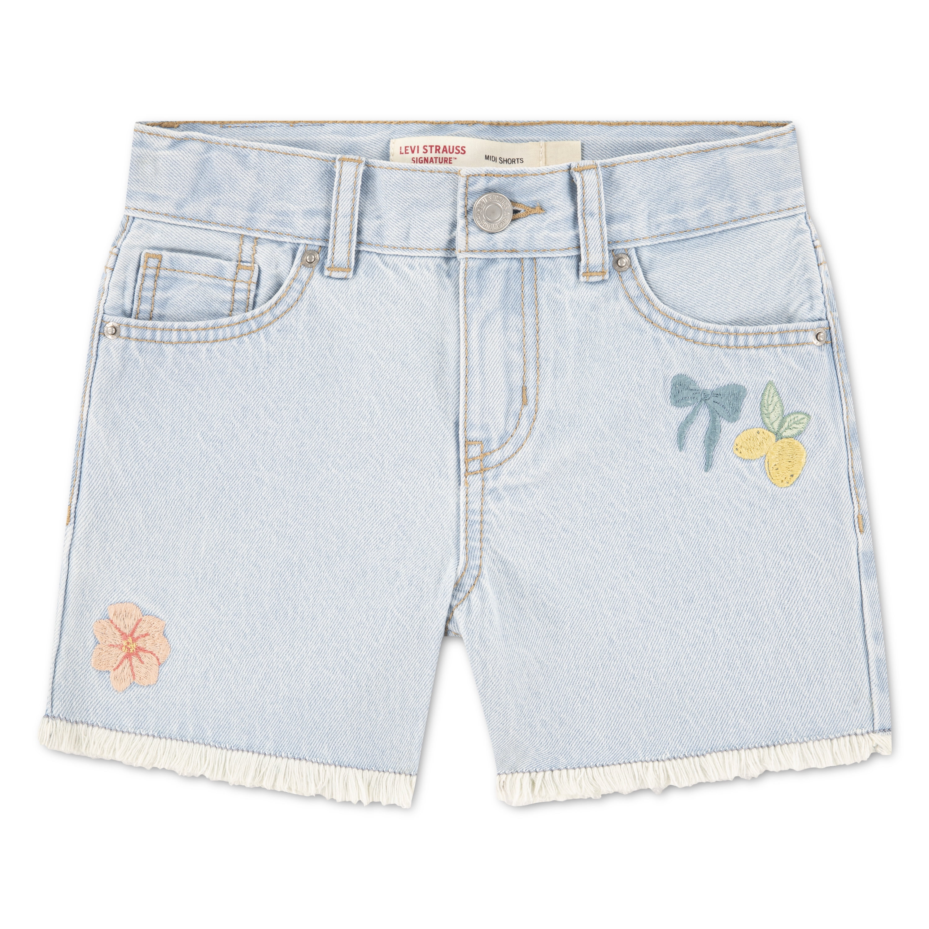 Levi Strauss Signature Girls Midi Denim Shorts, Sizes 5-18