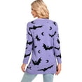 thumbnail image 3 of Cardigan Sweaters for Women Halloween Day Sweaters Bat Printed Knit Button V Neck Open Front Long Sleeve Mid-Length Fall Fashion Outerwear Cardigans Alsol Lamesa, 3 of 6