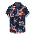 thumbnail image 2 of Camisetas con estampado de bandera del Día de la Independencia para hombre, camisetas con botones personalizadas con impresión digital 3D, camisetas de playa de manga corta de gran tamaño, 2 of 4