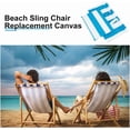 thumbnail image 4 of Tela de repuesto para silla de playa tipo cabestrillo, color blanco y azul oscuro. Lona de repuesto para silla de playa tipo cabestrillo con almohada. Fundas para sillas de playa tipo cabestrillo., 4 of 5