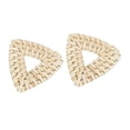 thumbnail image 2 of simhoa 1 Paire Boucles d'Oreilles en Osier Naturel Rotin DIY Triangle Rond, 2 of 8