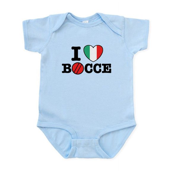 CafePress - I Love Bocce Infant Bodysuit - Baby Light Bodysuit, Size Newborn - 24 Months