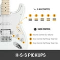 thumbnail image 5 of GST 6 String H-S-S Pickup Electric Guitar Kit Right Handed with 20W Amp, Carry Bag, Tremolo Arm, Guitar Strap, Wrench Tool (White), 5 of 10