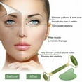 thumbnail image 4 of Roller And Gua Sha Tools By Natural Jade Scraper Massager With Stones For Face, 4 of 6