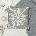 thumbnail image 2 of Nawypu  Winter Griege Snowflake Throw Pillow Covers Pack of  Christmas Decor for Bedroom Sofa Couch Cushion, 2 of 5