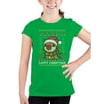 thumbnail image 2 of Festive Capybara Christmas Sweater Youth's T-shirt, 2 of 3