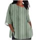thumbnail image 1 of Tops Y Blusas de las Señoras Cortado 3/4 Manga Impresa Suelta Camisa Casual, Blusas para las Mujeres Casual, 1 of 4