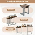 thumbnail image 6 of Gymax 3 Pcs Nesting Coffee End Table Set Stacking Side Nightstand Living Room Rustic, 6 of 10