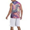 thumbnail image 2 of Naloa Colorful Cloud White Horse Basketball Jersey Reversible Men's Mesh Athletic Sports Shirts Training Practice S-4XLLarge, 2 of 6