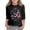 Black, variant on Girls 3/4 Sleeve Patriotic Graphic Tee – 250th Anniversary USA 1776-2026, Summer Top