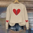 thumbnail image 5 of Valentines Day Gifts for Her Women's Cute Heart Tee Trendy 2026 Top Comfy Round Neck Pullover Stylish Long Sleeve Shirts Warm Casual Outfits Elegant Holiday Clothing Soft Relaxed Clothes, 5 of 6