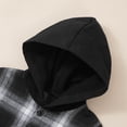 thumbnail image 6 of Toddler Boys Clothes Flannel Plaid Button Long Sleeve Hoodied Tops + Casual Pants 2pcs Spring Fall Winter Outfits Set Infant Little Kid 12 Months-5 Years, 6 of 6