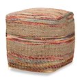 thumbnail image 4 of Bowery Hill Multicolored Handwoven Hemp Pouf Ottoman, 4 of 6