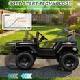 thumbnail image 5 of VIBESPARK 12V Ride on Toys for Toddlers Ride on Cars with Remote Control, Electric Ride on Truck Car w/ Bluetooth, Music, Stories, Battery Indicator, Volume Adjustment, Breathing Light, Black, 5 of 6