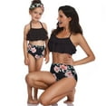 thumbnail image 1 of Mommy and Me Bathing Suit Two Piece Swimming Suit Family Matching Swimsuits Halter Neck Ruffle Bikini Set, 1 of 4