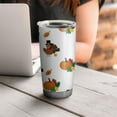 thumbnail image 4 of 20oz Tumblers Happy Thanksgiving Turkey Fall Pumpkin Stainless Steel Vacuum Insulated Double Wall Travel Tumbler Cups Mug with Lid and Straw,Cleaning Brush for Cold & Hot Drinks, 4 of 7