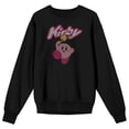 thumbnail image 4 of Kirby Vintage Character Logo Men's Black Graphic Long-Sleeve Tee Shirt-Medium, 4 of 7